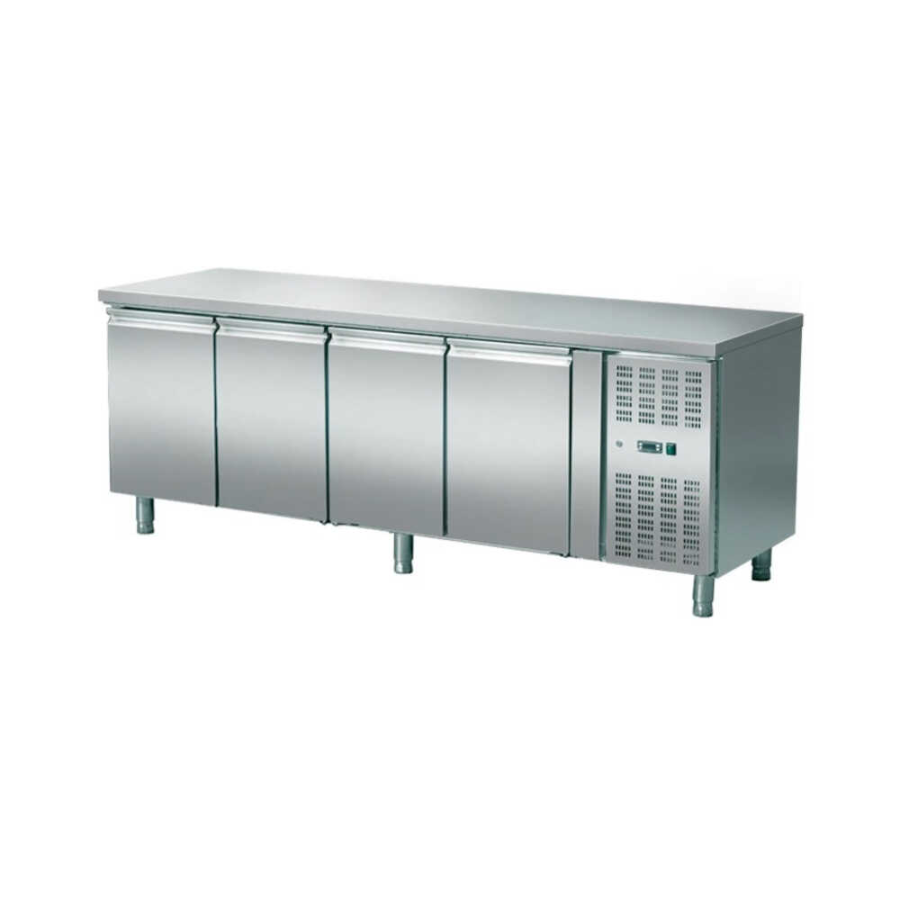 Skyrainbow Tiefkühltisch mit 4 Türen GN1/1, Umluftkühlung, 2230 x 700mm