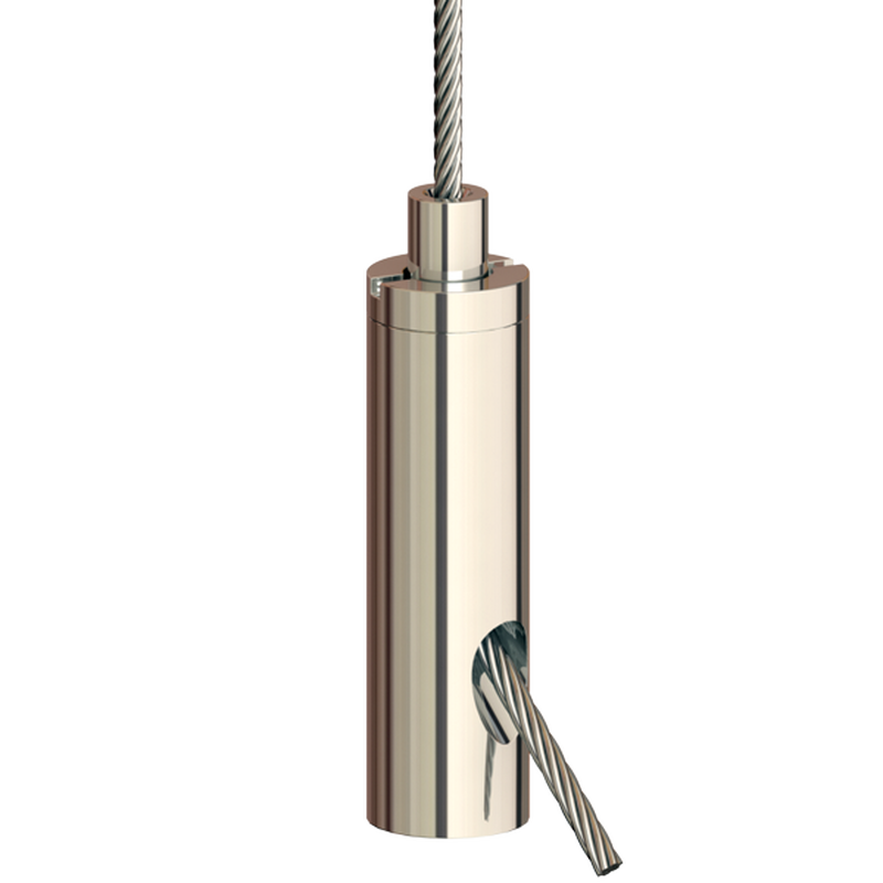 Drahtseilhalter Gripper 20 SE M4i, vernickelt, max. Seil Ø2,0 mm