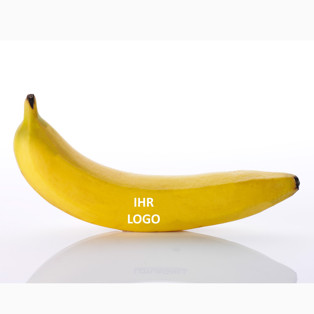 Banane mit Logo-Druck