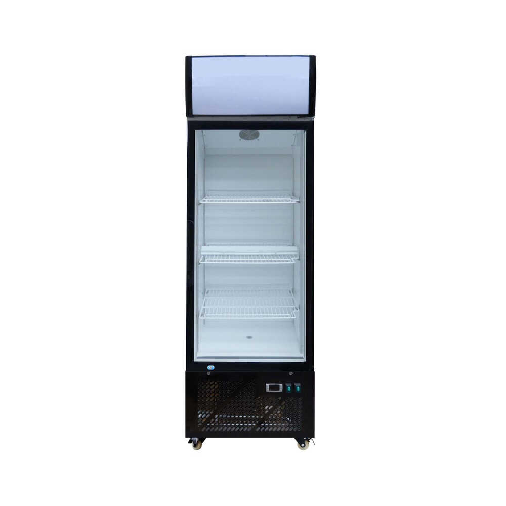 Skyrainbow Getränkekühlschrank 278AF, mit Display und Glastür, 600 x 588 x 1855 mm