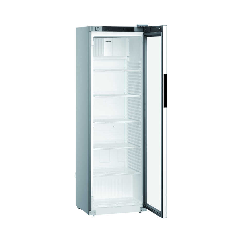 Liebherr Flaschenkühlschrank MRFvd 4011 mit Glastür und Umluftkühlung, silberoptik, 400 Liter