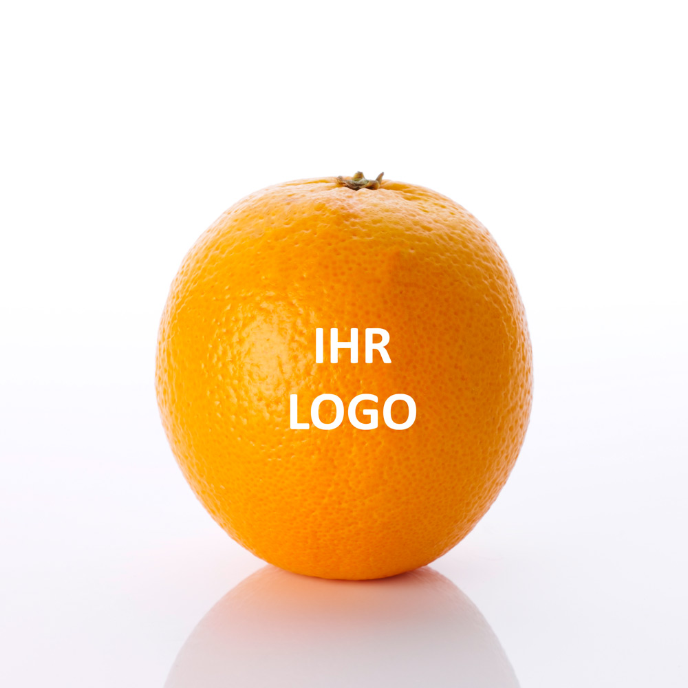 Orange mit Logo-Druck