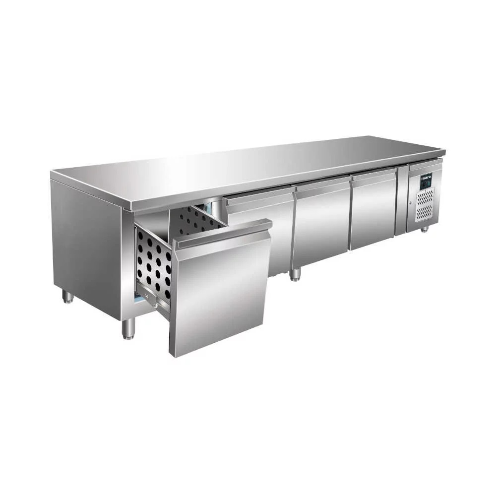 Saro Unterbaukühltisch UGN 4100 TN-4S, mit 4 Schubladen, -2/+8°C, 2230 x 700 x 650mm
