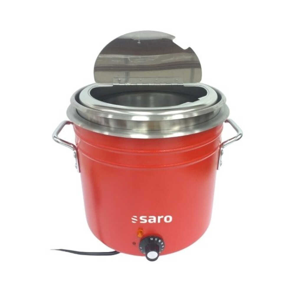 Saro Suppenkessel Retro rot, 10,4 Liter, 1,4KW/230V, rund Ø 398 x 366 mm