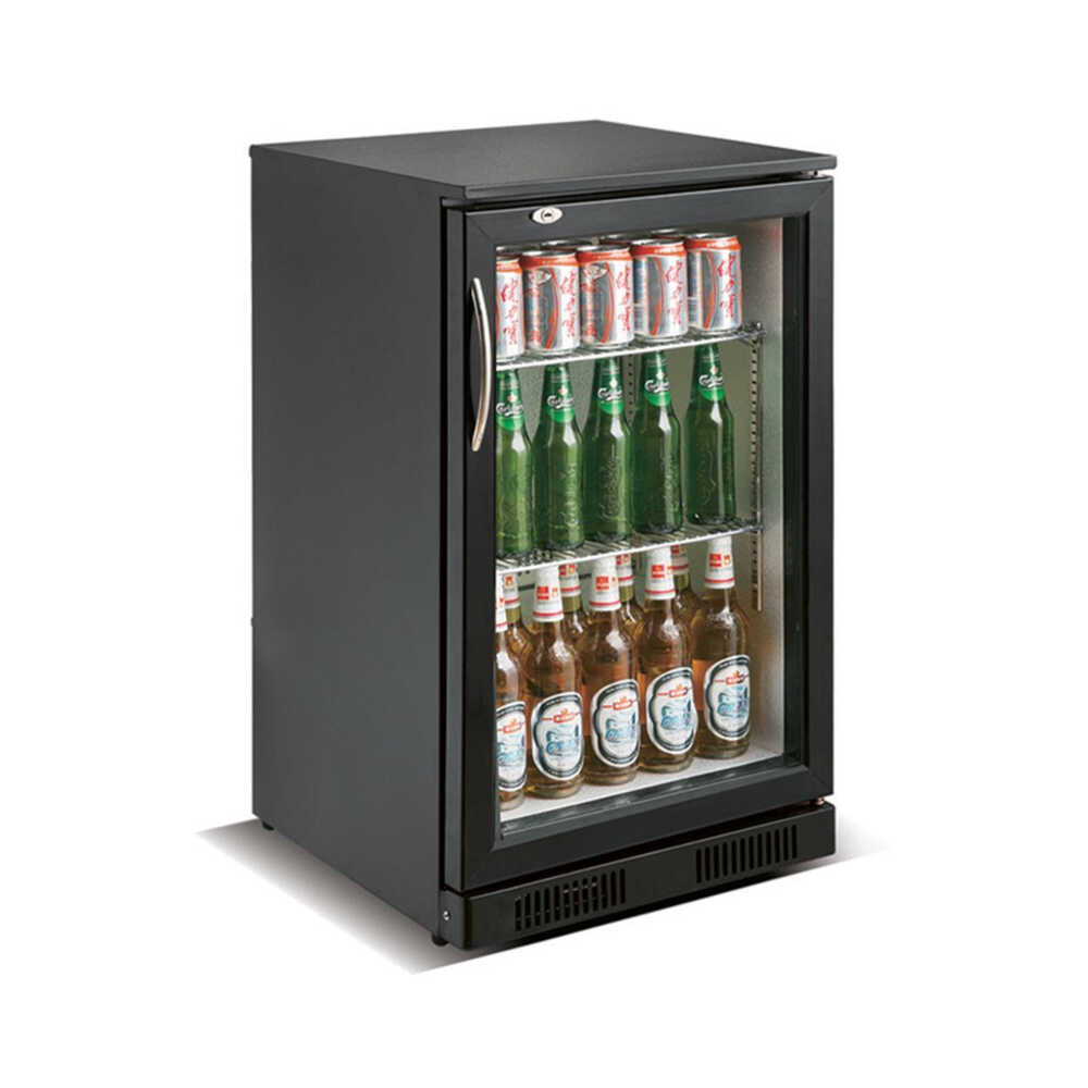 Skyrainbow Barkühlschrank mit 1 Glastür, 138 Liter Volumen, 600 x 500 x 900mm