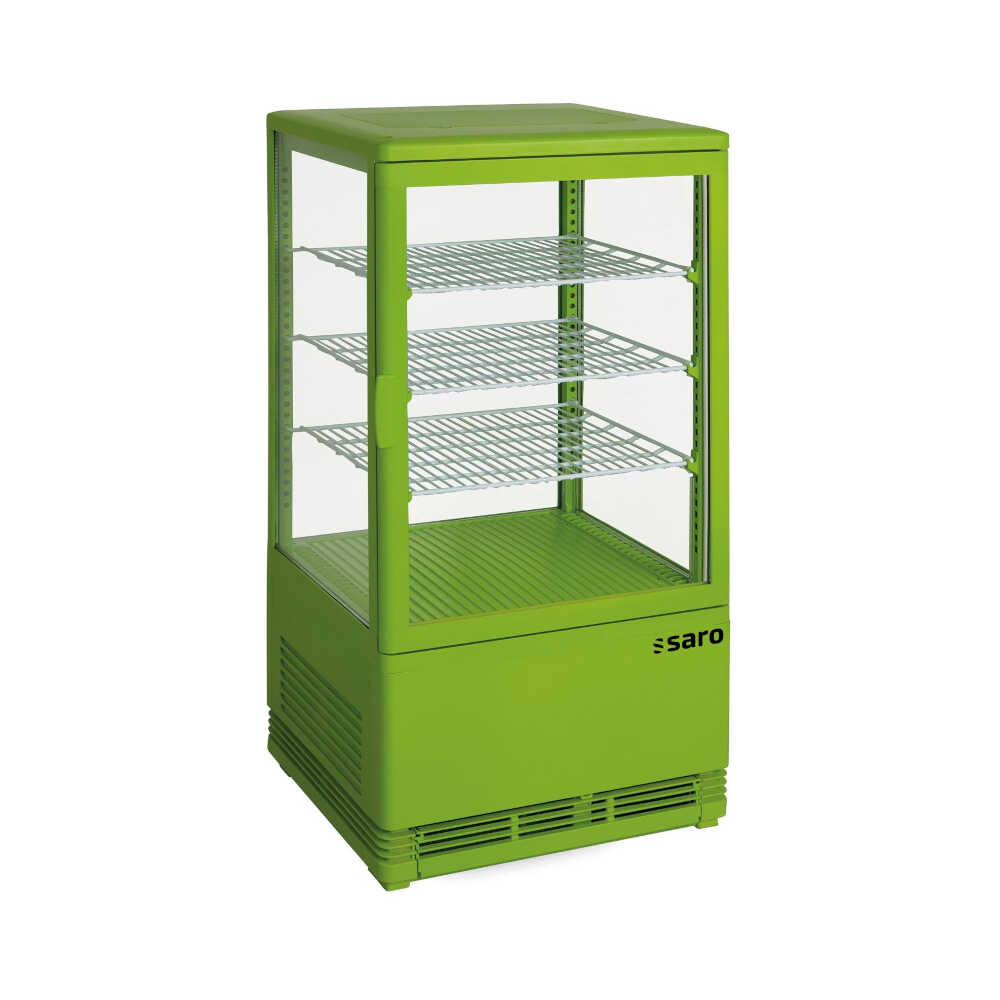 Saro Mini-Kühlvitrine grün, SC70, Umluftkühlung, 0/+12°C, 428 x 386 x 885mm