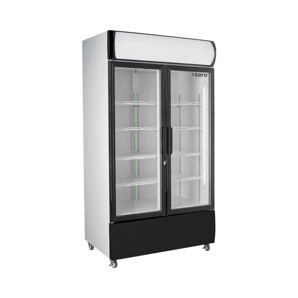 Saro Getränkekühlschrank mit 2 Glastüren und Display GTK 580, 568 Liter, +1/+10°C, 880 x 610 x 1973mm