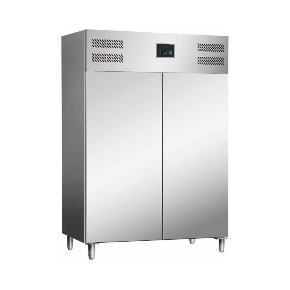 Saro Edelstahl-Tiefkühlschrank EGN 1400BT, 2/1GN, -18/-22°C, 1480 x 830 x 2010mm