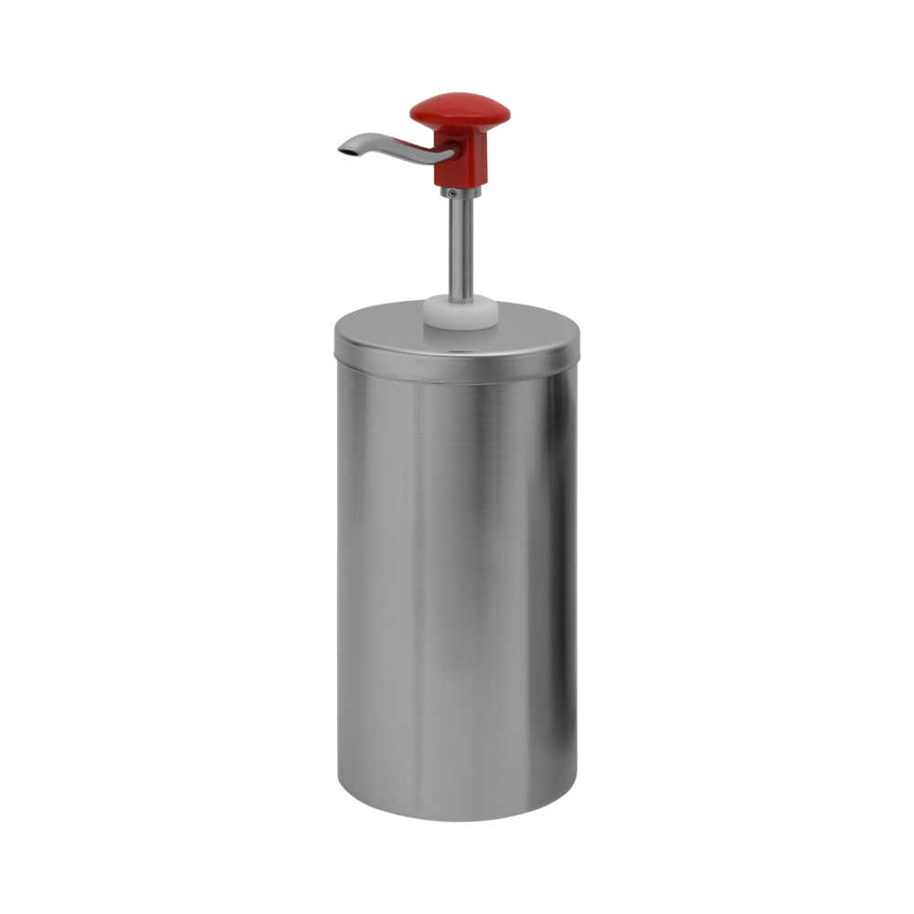 Saro Saucenspender PD-004, 1x 2,25 Liter, Edelstahl-Chrom-Kunststoff